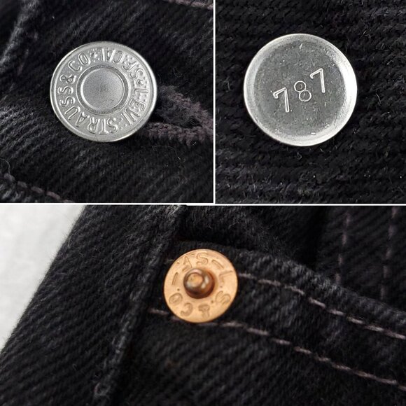 Levi's Vintage 505 Jeans 90s Black Regular Straight Leg Men's "31x30" Real 30x30 - Picture 10 of 11